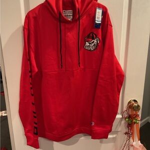 Georgia Bulldogs Champion Red Men's Hoodie with Logo Large
